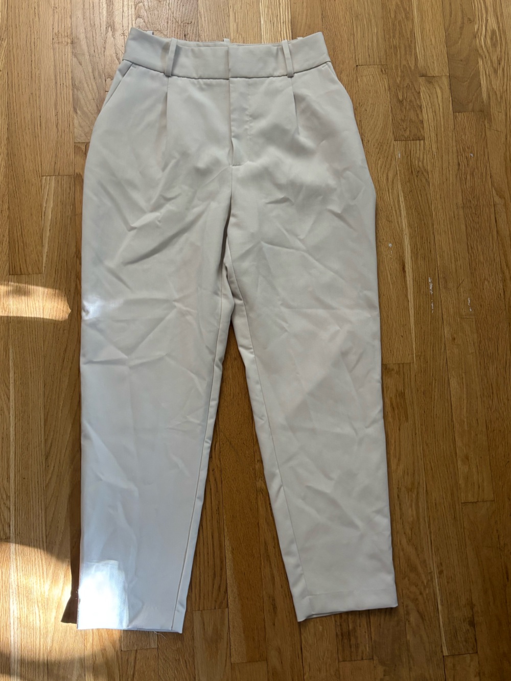 Zara High Waisted Straight Leg Trousers
